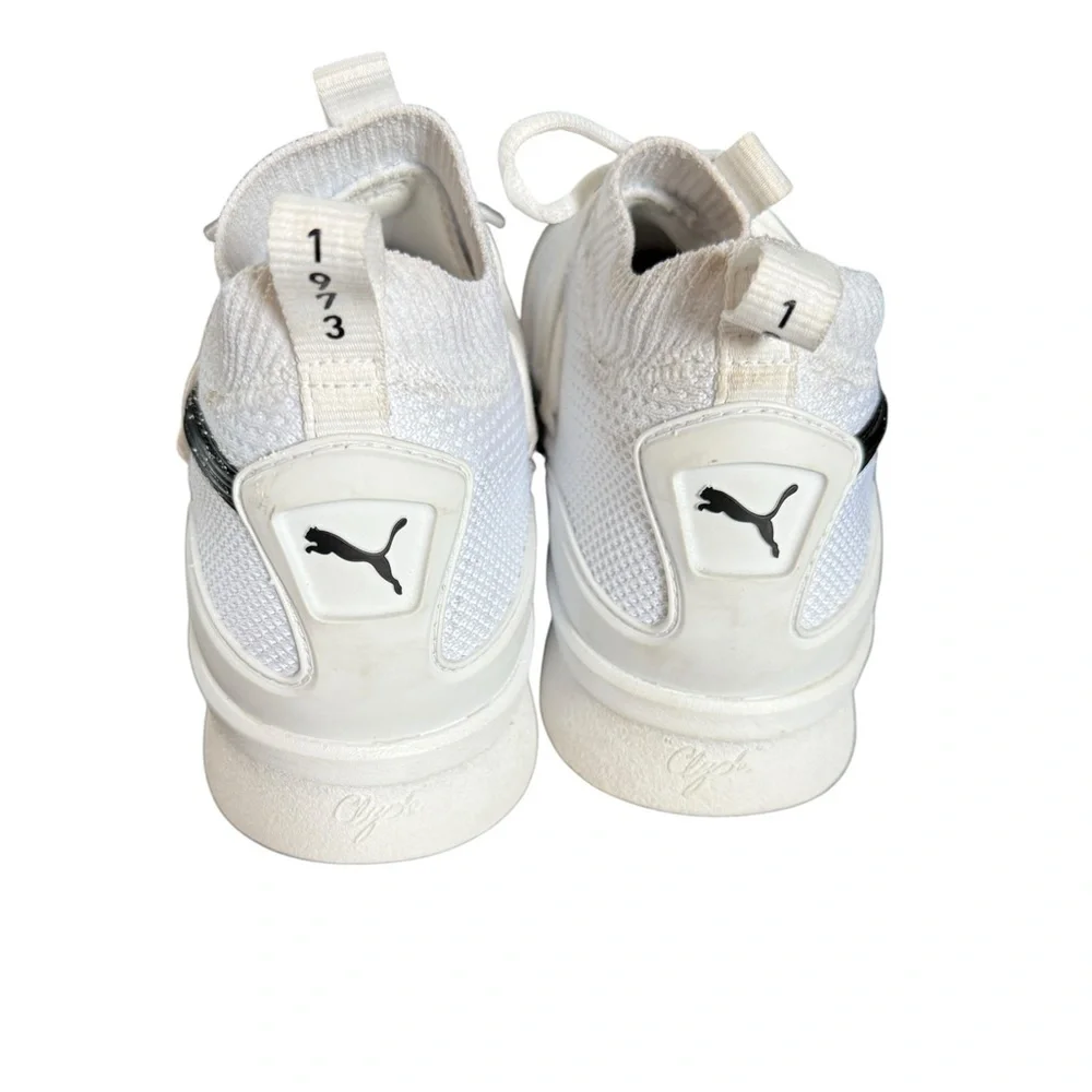 Puma Clyde Court Sneakers GW Jr Boys White Mesh with Black Stripe, size 5.5 - Picture 5 of 8
